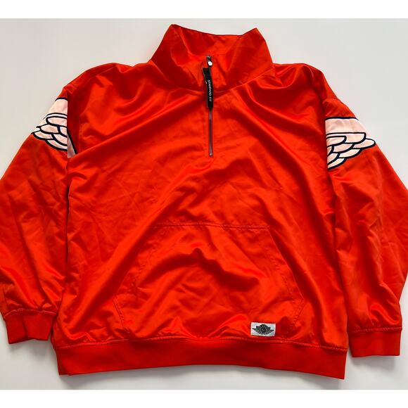 Jordan Wings Classic Pull-Over Orange/Blue Men's Jacket AO0406-891 Size XL - Picture 1 of 8